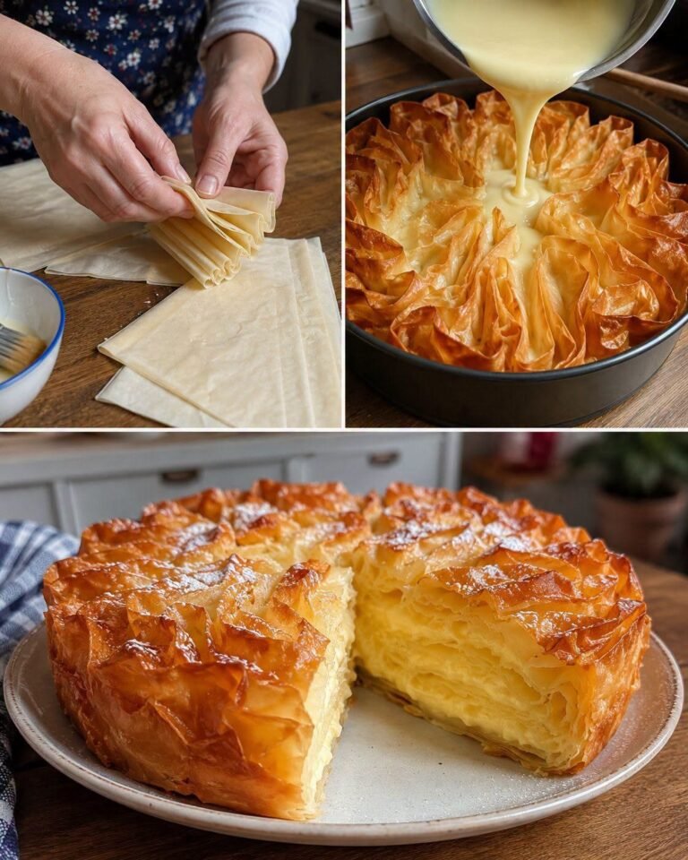 Golden Custard Phyllo Pie!