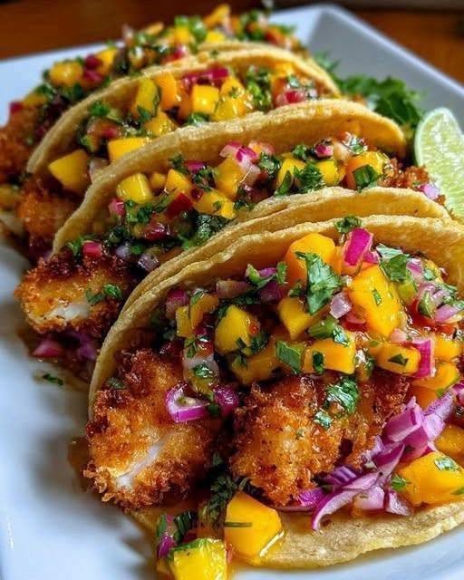 Fish Tacos with Mango Salsa!