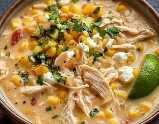 Mexican Street Corn White Chicken Chili!