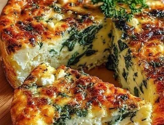 Cottage Cheese & Spinach Crustless Quiche!