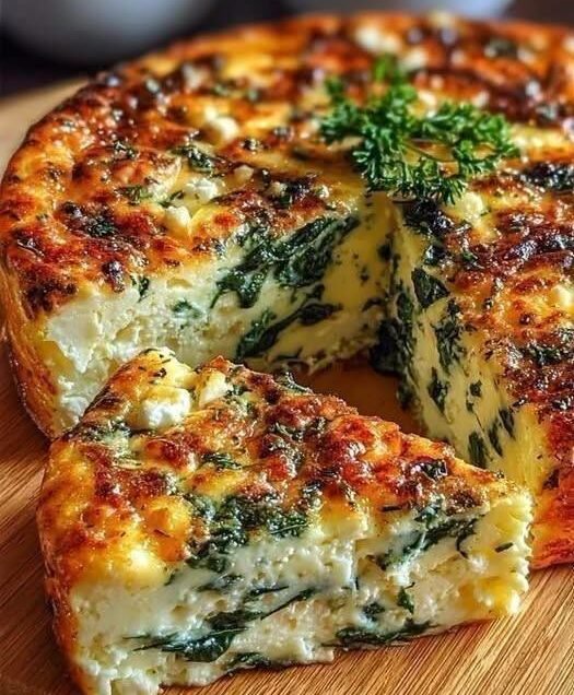 Cottage Cheese & Spinach Crustless Quiche!