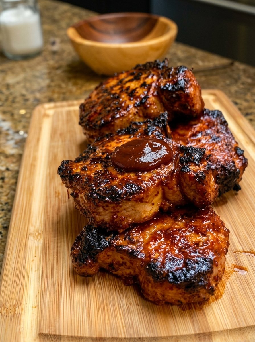 Grilled BBQ Pork Chops!