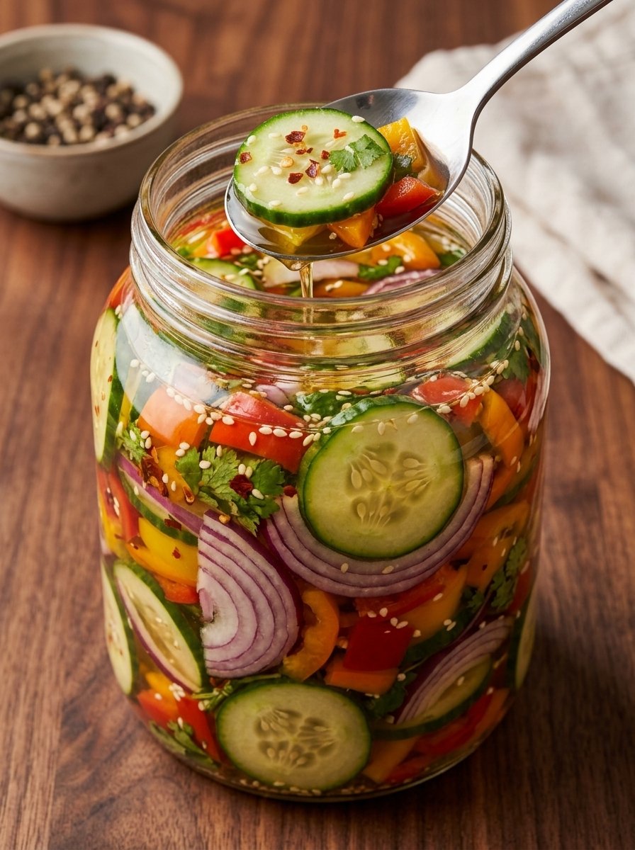 Spicy Cucumber, Tomato & Onion Salad!