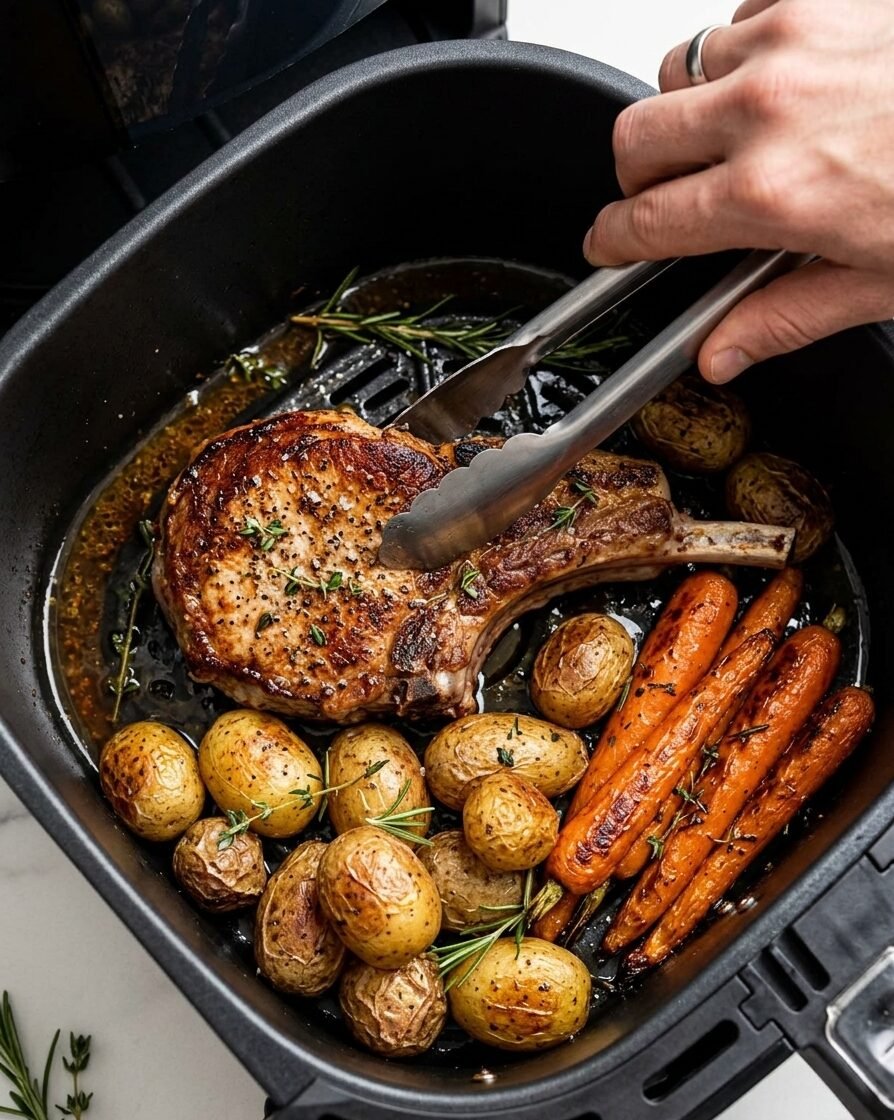 Fryer Steak, Baby Potatoes & Roasted Carrots!