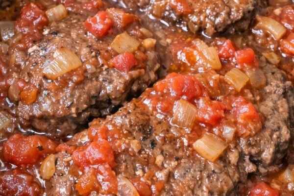 Slow Cooker 4-Ingredient Swiss Steak!