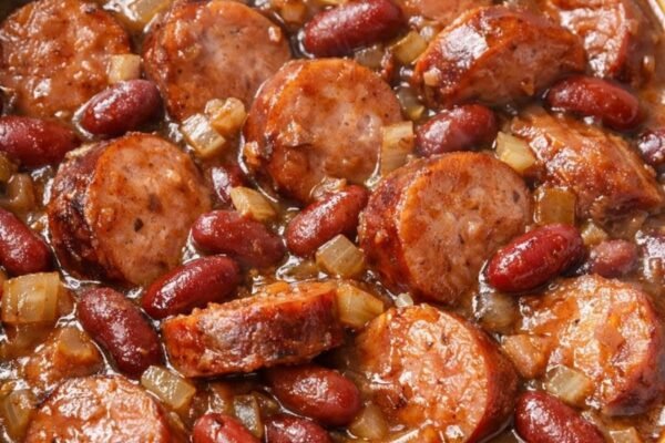 Slow Cooker Sausage and Kidney Beans