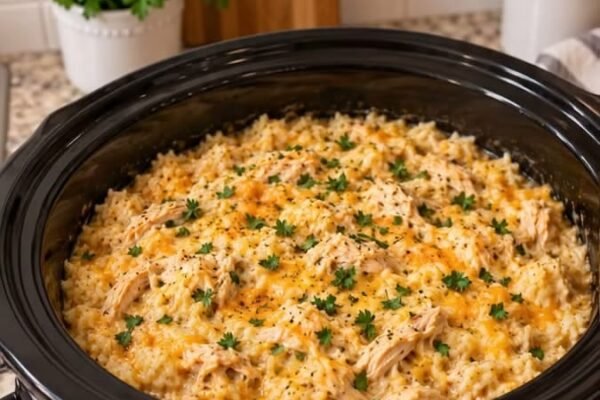 Creamy Crockpot Chicken and Rice