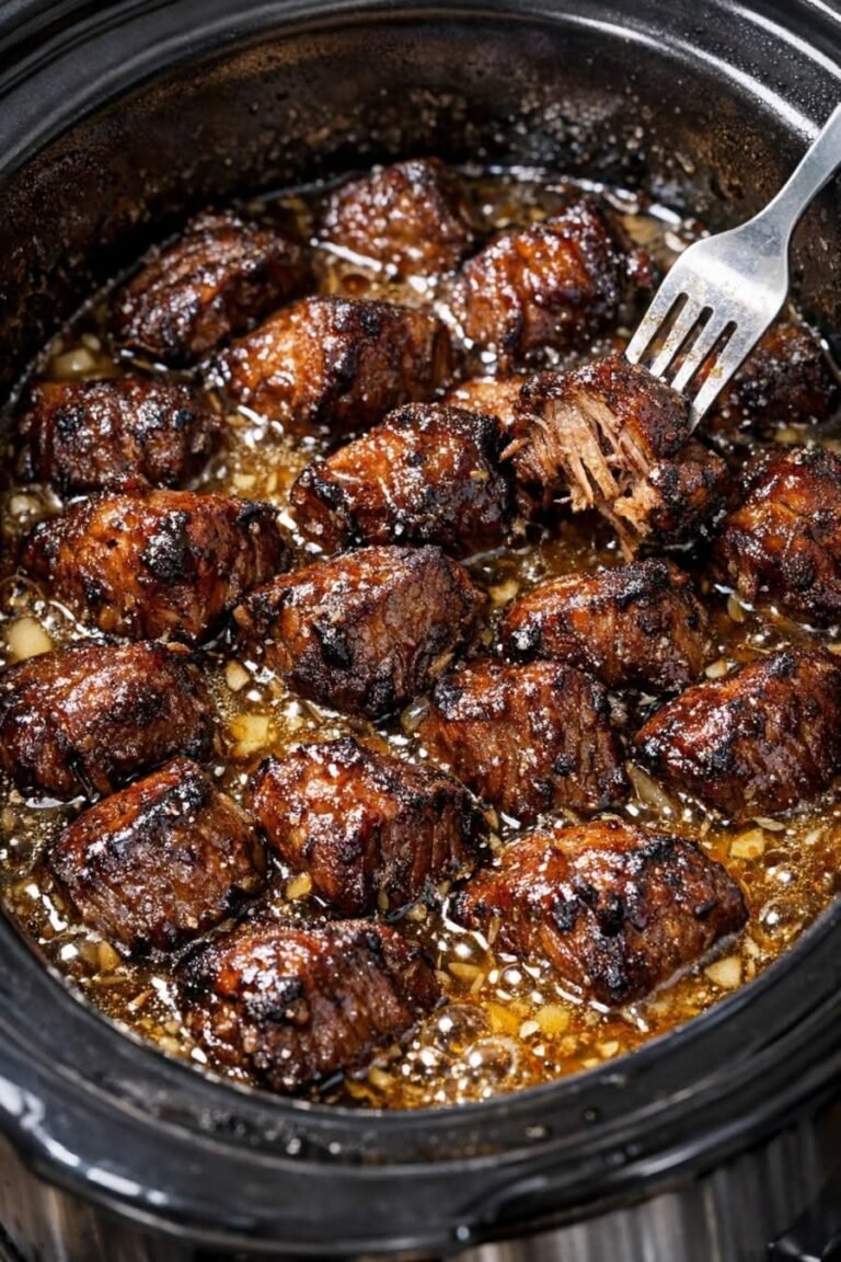 Slow Cooker Garlic Butter Beef Bites