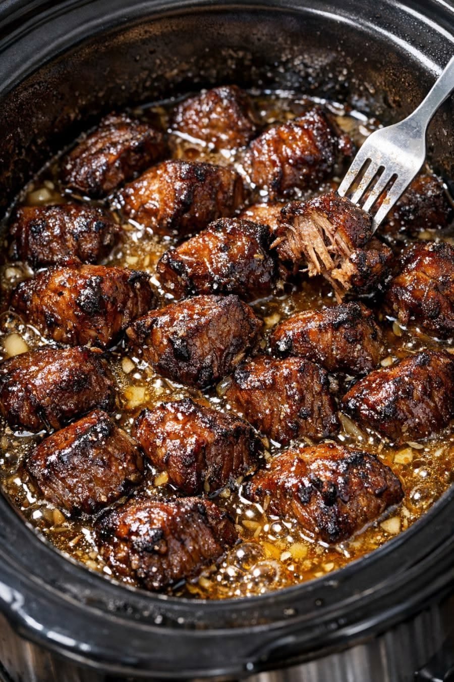 Slow Cooker Garlic Butter Beef Bites