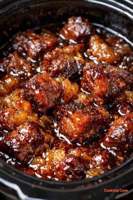 Slow Cooker Sticky BBQ Beef Short Ribs