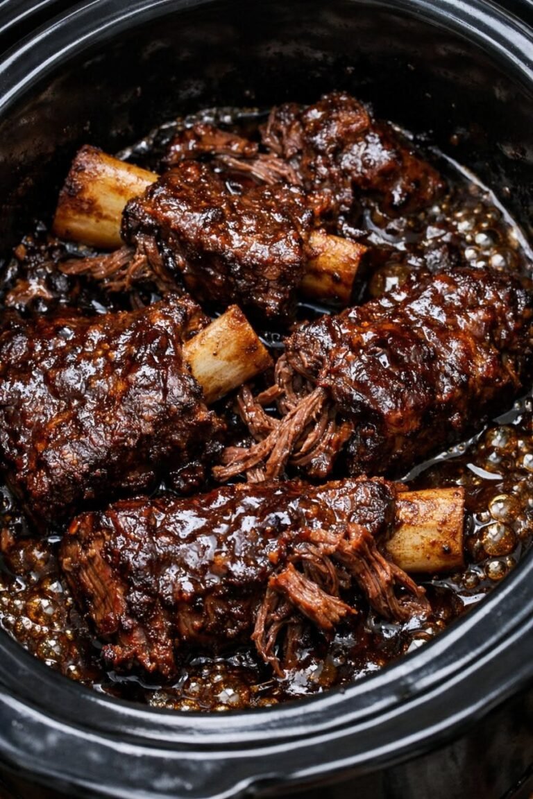 Slow Cooker BBQ Beef Short Ribs