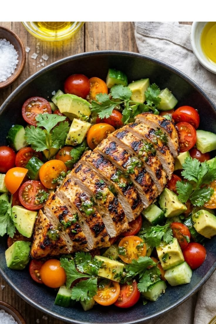 Grilled Chicken Avocado Salad Recipe