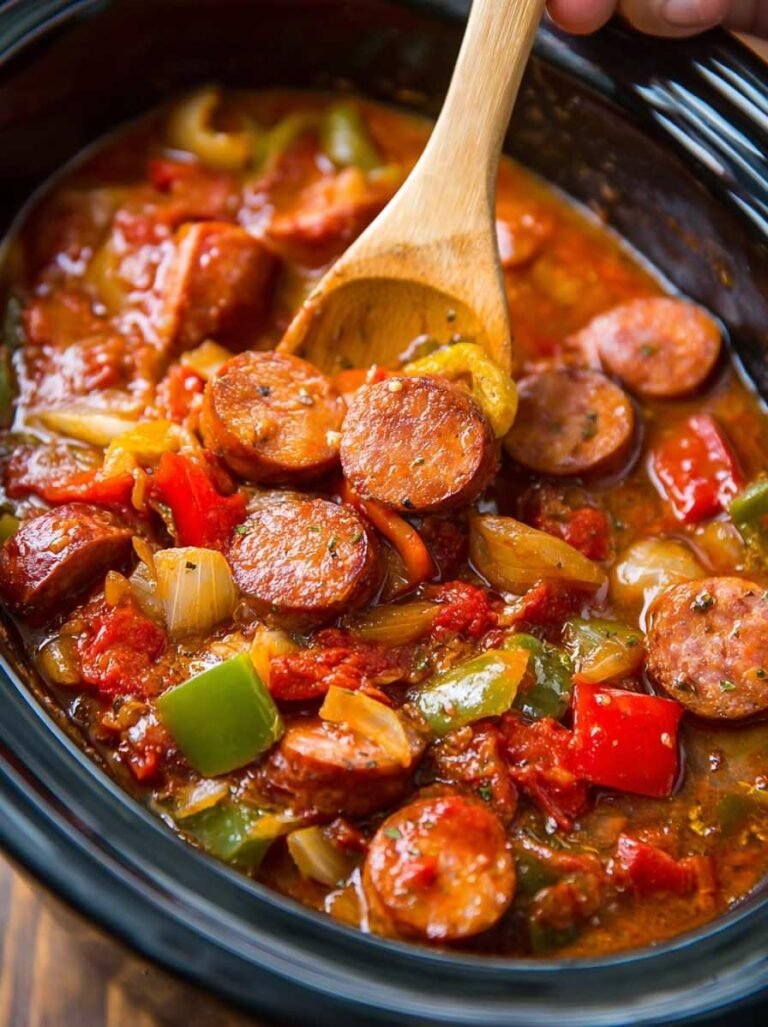 Slow Cooker Sausage and Peppers