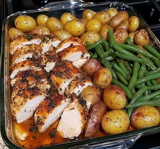 Garlic Herb Chicken with Roasted Potatoes