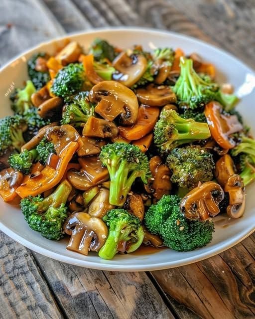 Garlic Mushroom Broccoli Stir-Fry