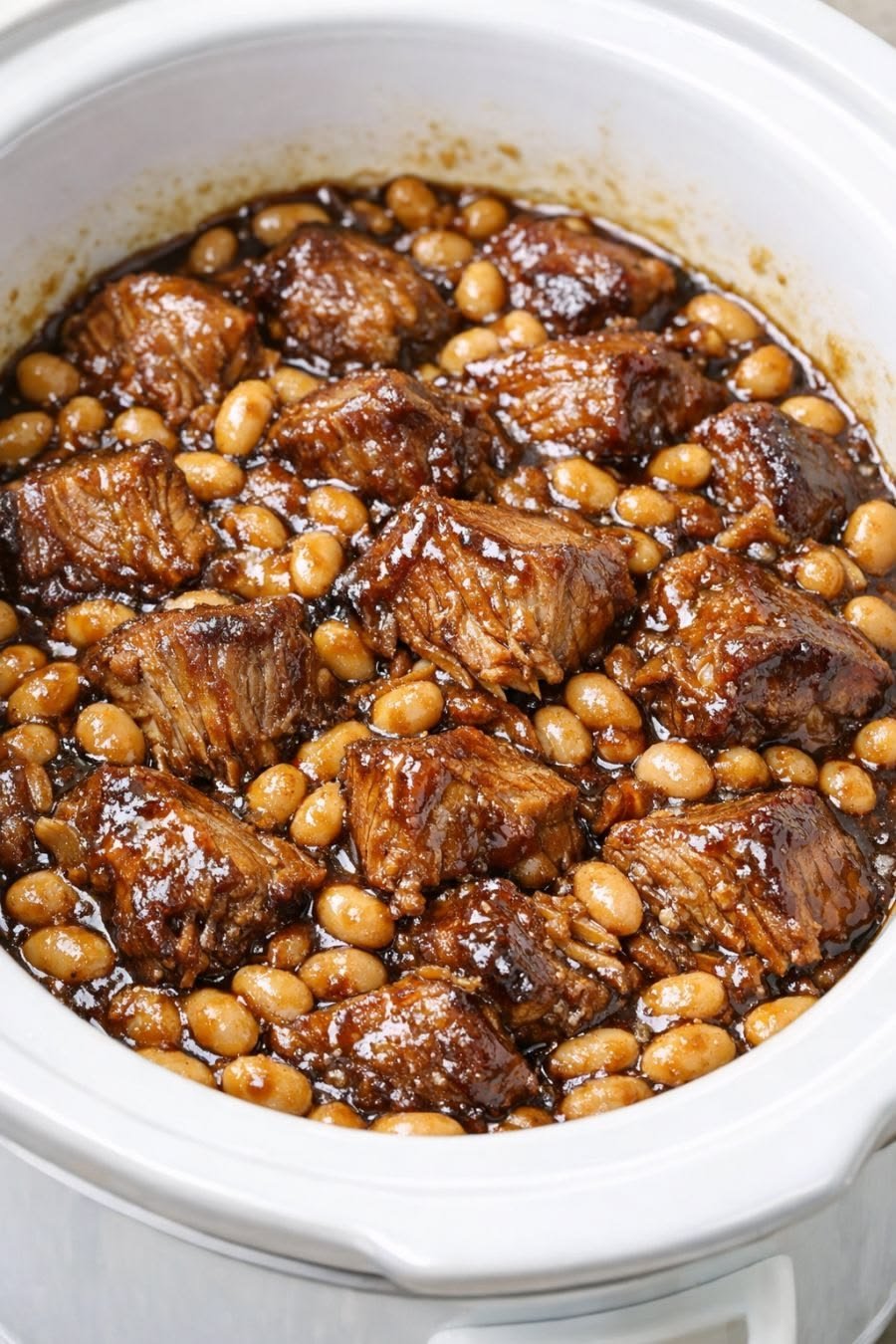 Slow Cooker Beef and Beans Recipe