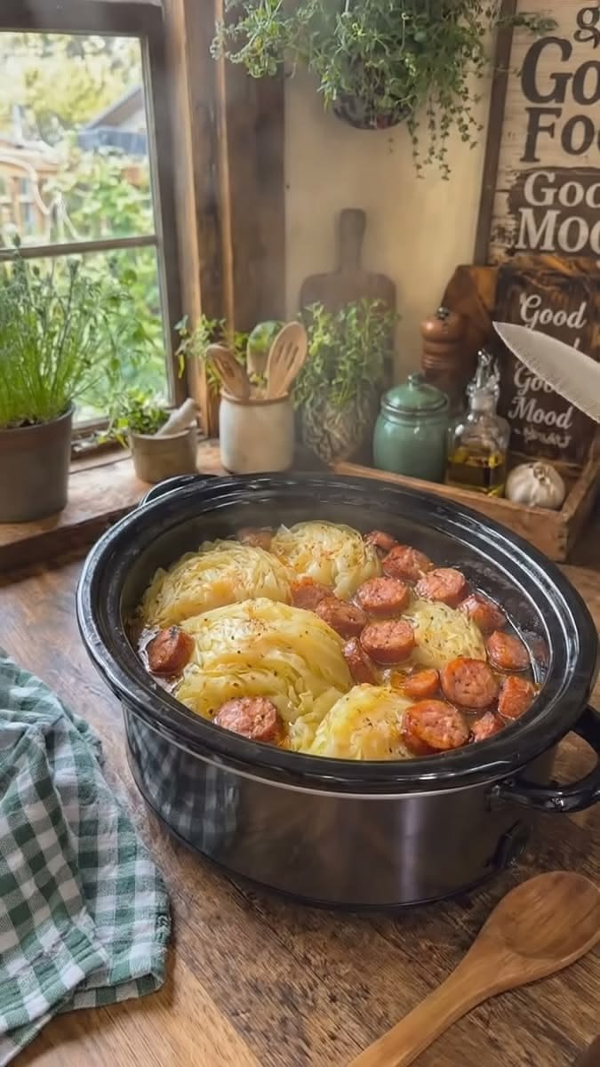 Slow Cooker Cabbage and Sausage Recipe