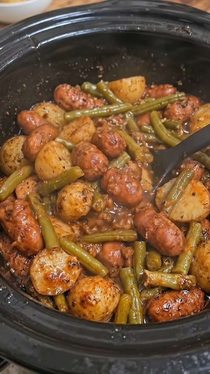 Slow Cooker Sausage, Potatoes