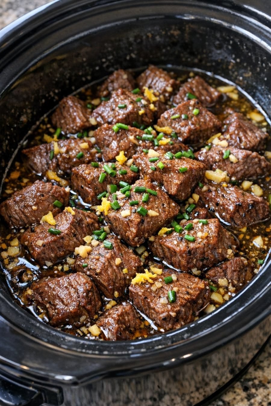 Slow Cooker Garlic Butter Beef Bites Recipe