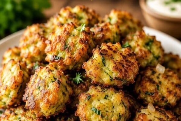 Crispy Mini Zucchini Tots with Onion