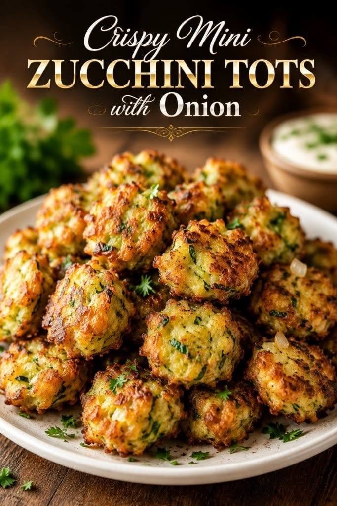 Crispy Mini Zucchini Tots with Onion
