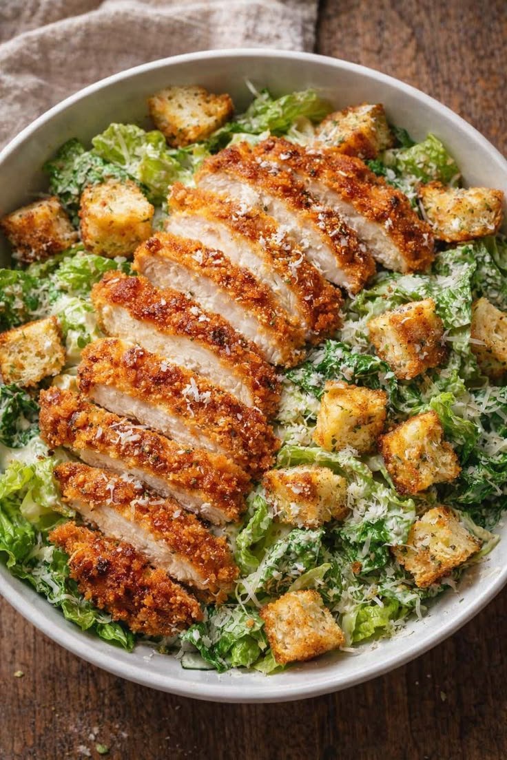 Crispy Chicken Caesar Salad Recipe