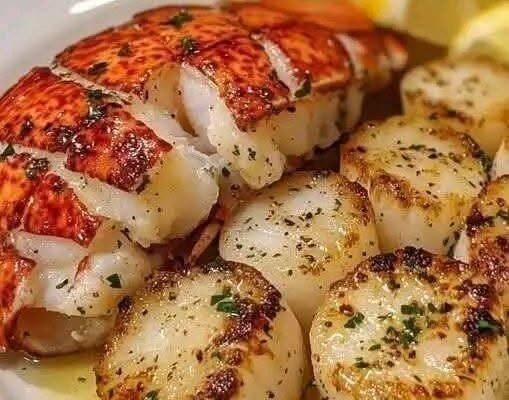 Garlic Butter Lobster & Scallops