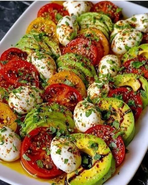 Cheesy Avocado Caprese Platter!