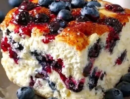 High-Protein Blueberry Breakfast Bake
