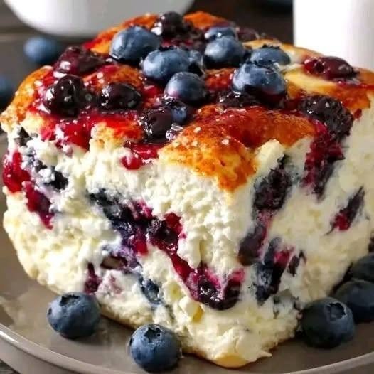 High-Protein Blueberry Breakfast Bake