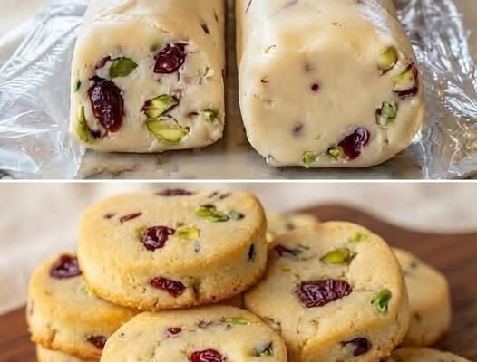 Cranberry & Pistachio Refrigerator Cookies