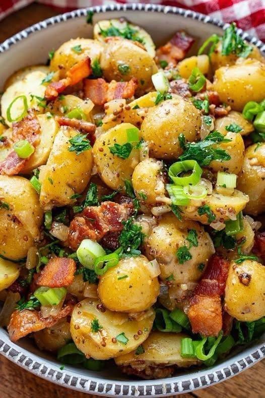 Loaded Garlic Butter Bacon Potato Salad!