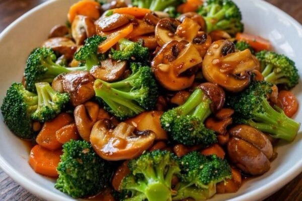 Vegetable Stir-Fry with Broccoli, Carrots, and Mushrooms!