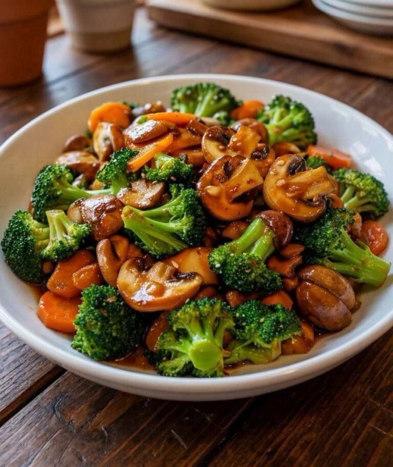 Vegetable Stir-Fry with Broccoli, Carrots, and Mushrooms!