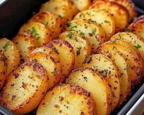 Crispy Sliced Potatoes in the Air Fryer