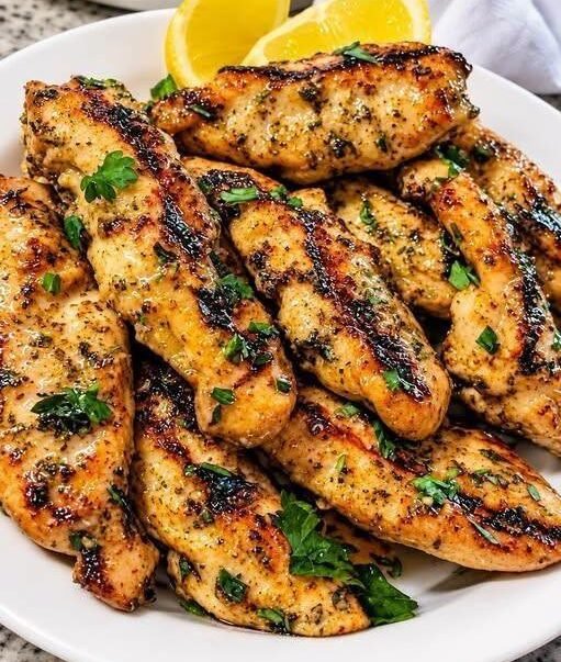 Greek-Style Grilled Chicken Tenders!