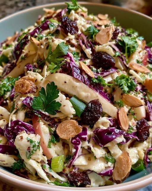 Crisp Cabbage & Fresh Apple Slaw!