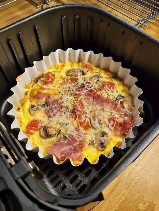 Air F Frittata with Ham, Mushrooms & Peppers!