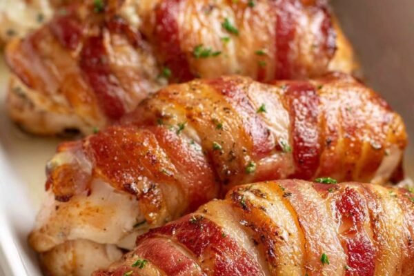 Bacon Wrapped Stuffed Chicken Breast!