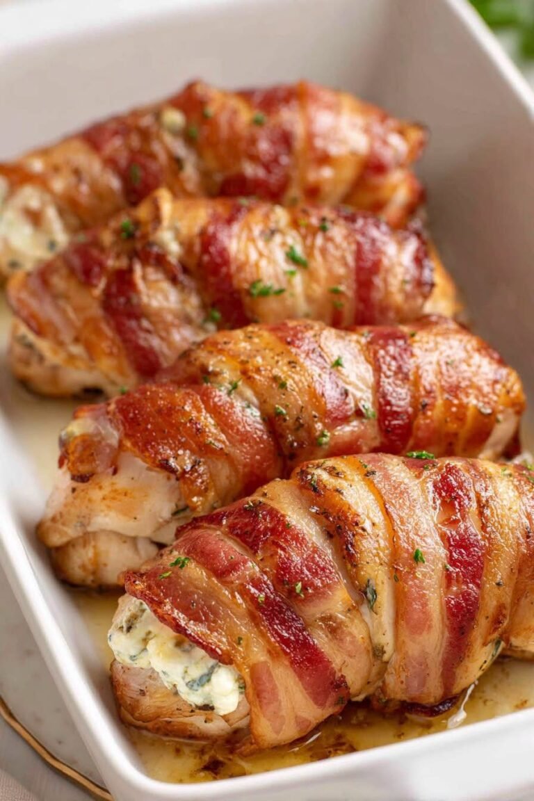 Bacon Wrapped Stuffed Chicken Breast!