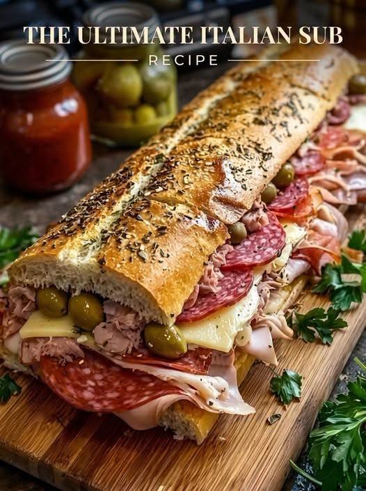 Mediterranean Giant Muffaletta Italian Sandwich