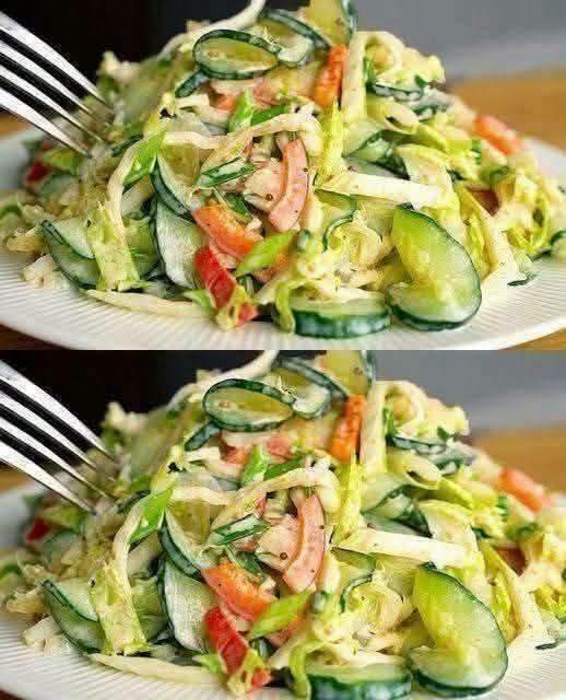 Easy Creamy Cucumber Salad Recipe