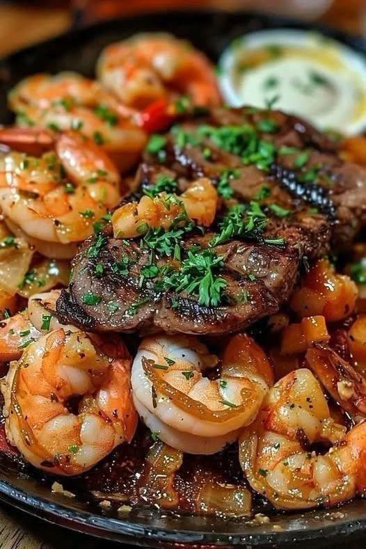 Sizzling Garlic Butter Shrimp Skillet!