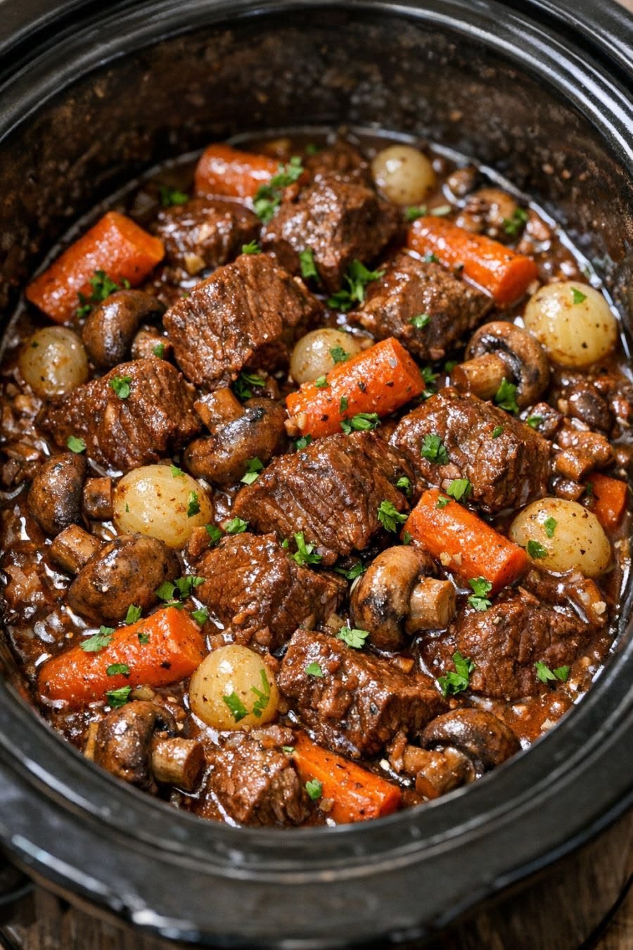 Slow Cooker Beef Bourguignon