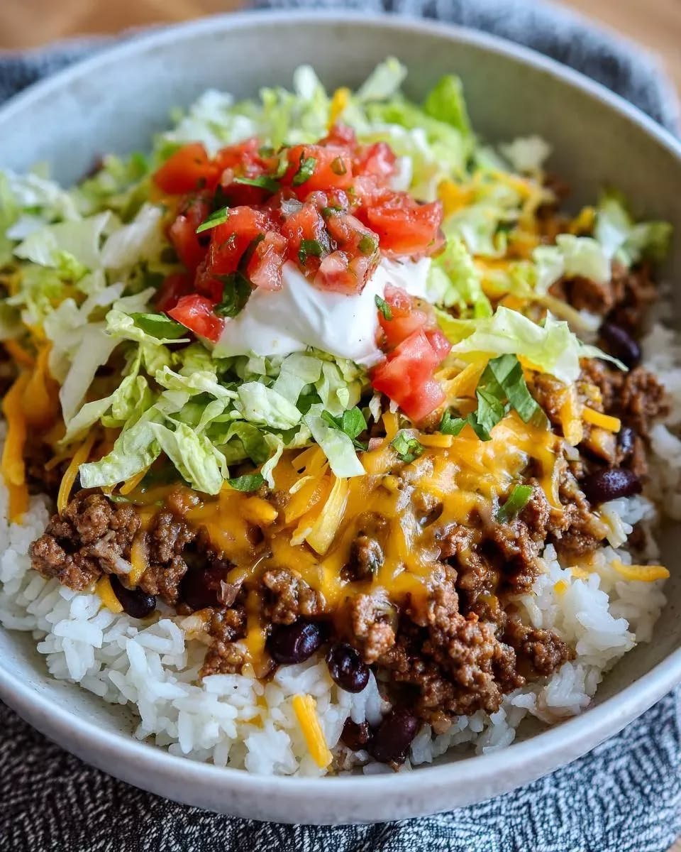 Easy Taco Rice Bowl Recipe