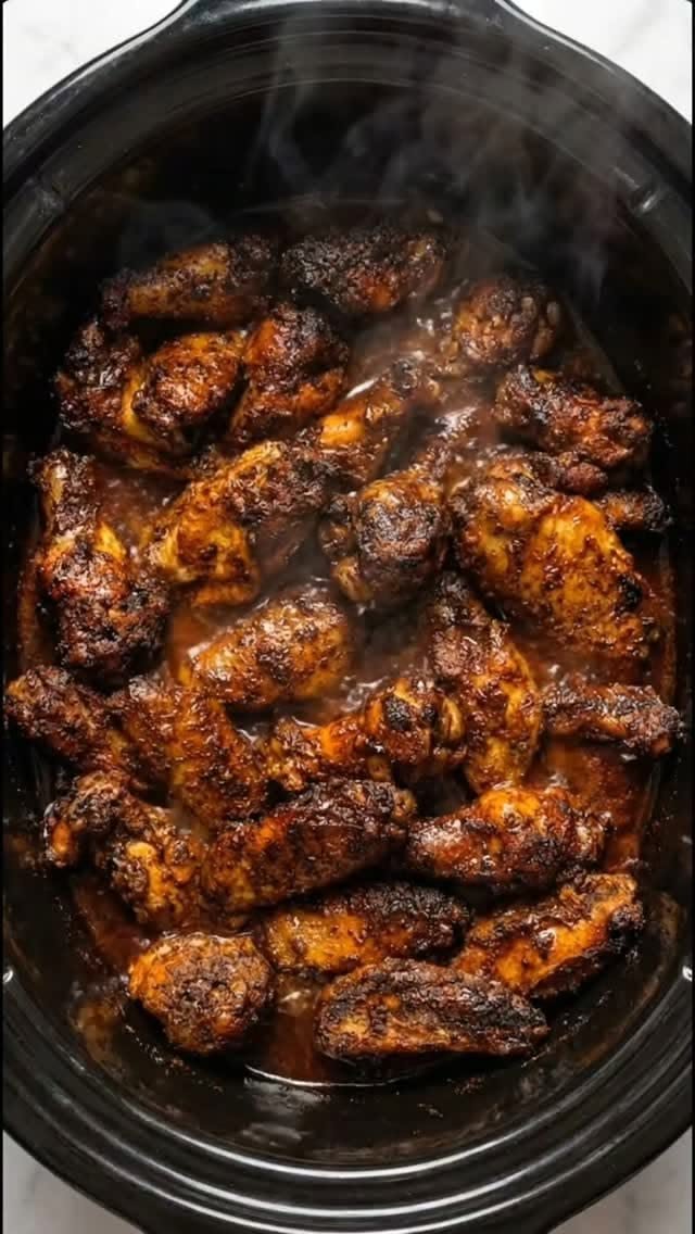 Slow Cooker Smoky BBQ Chicken Wings