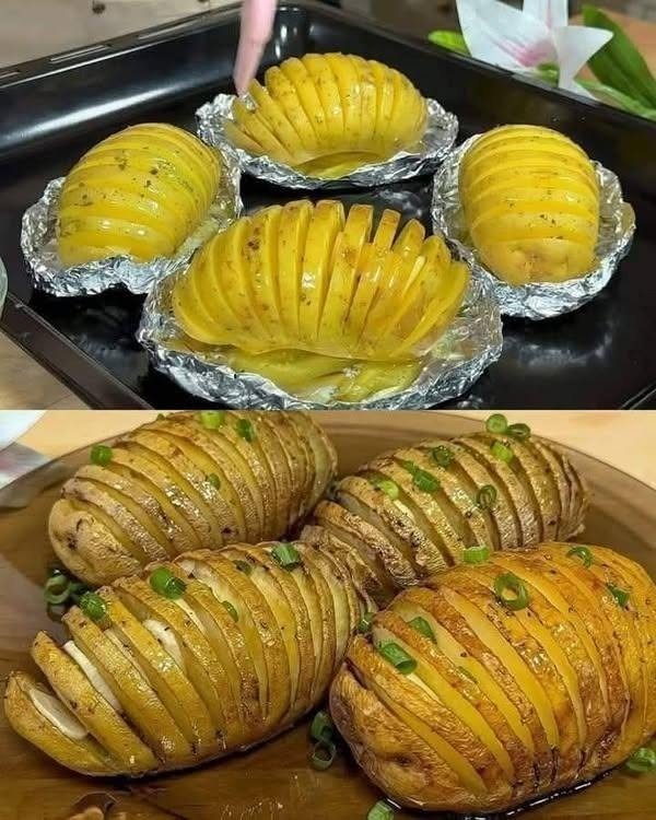 Garlic Butter Hasselback Potatoes Recipe
