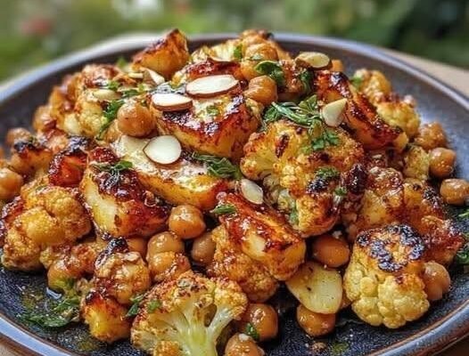 Spiced Roasted Cauliflower and Chickpeas Recipe