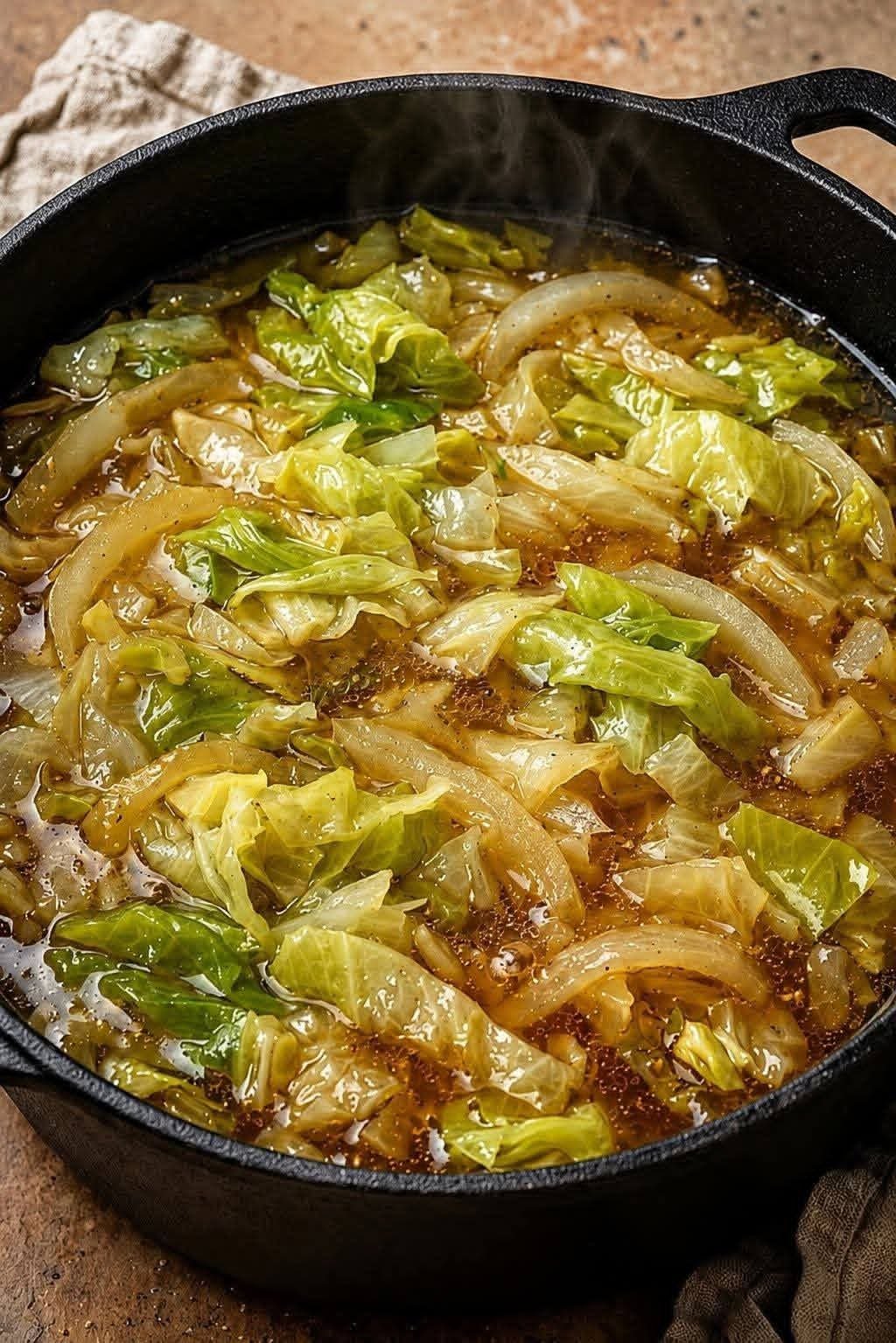Southern Smothered Cabbage Recipe with Onions