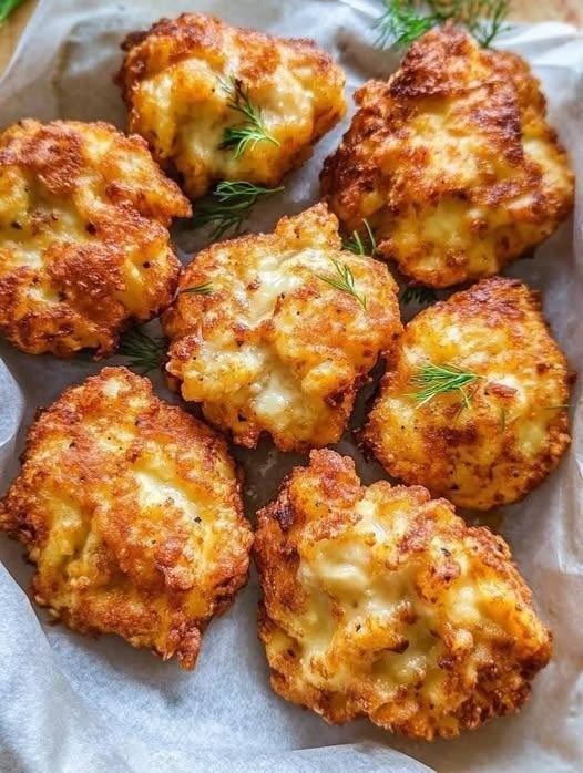 Crispy Cheesy Chicken Fritters Recipe